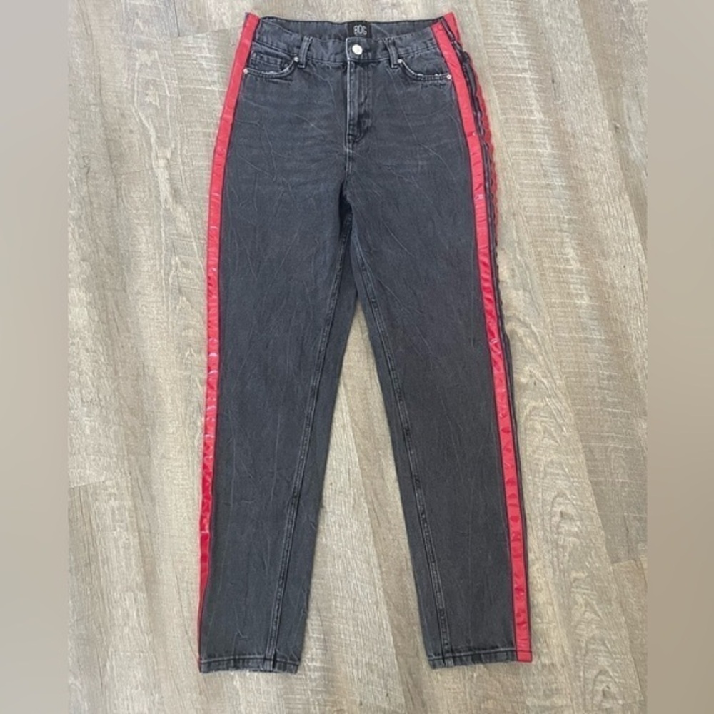 BDG - black jeans with red stripes